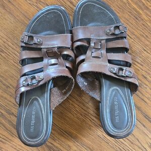 H.S. Trask & Co Brown Leather Sandals 9M
